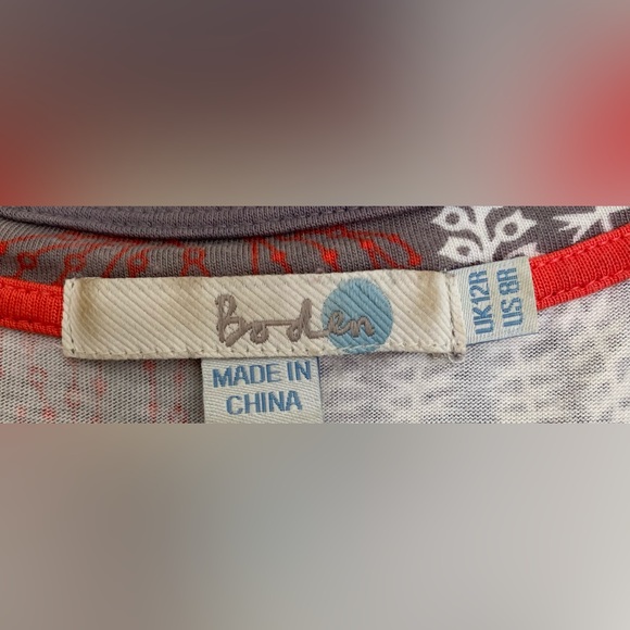 Boden Margot Capped Sleeve Jersey Knit Mini Dress in Botanical Print - Picture 5 of 7